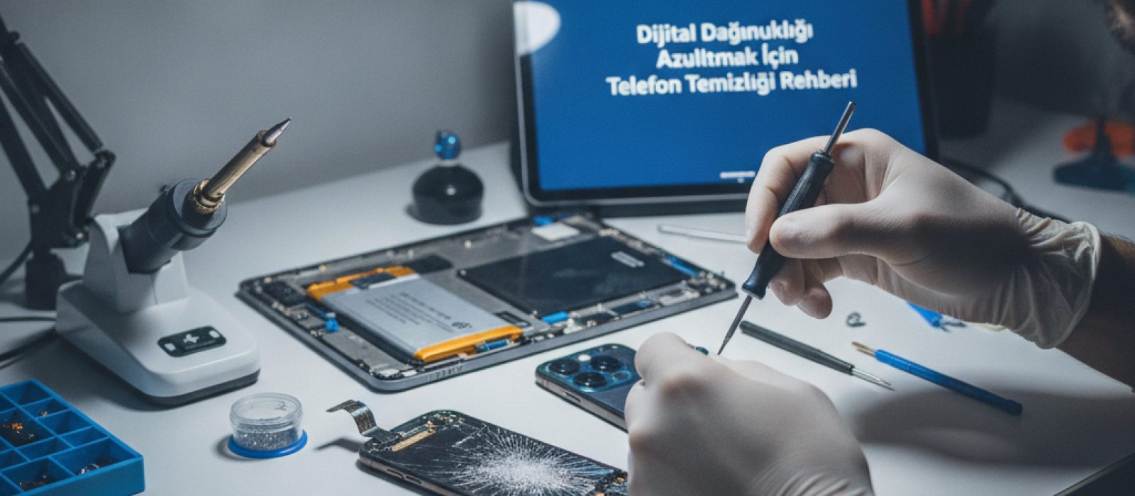Bir akıllı telefon ekranında görünen dosya yöneticisi arayüzü, dijital dağınıklığı simgeliyor.