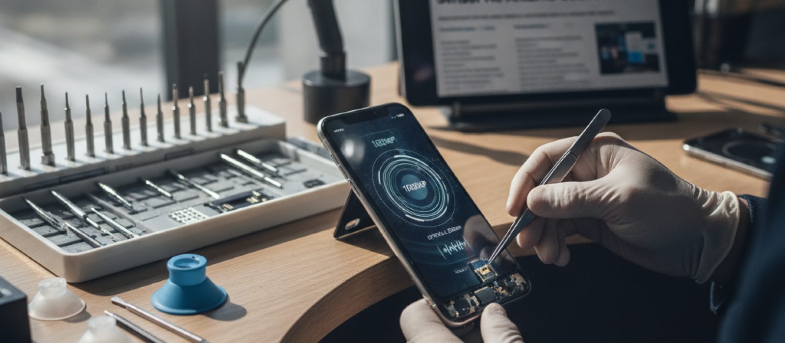Telefon kamerasının iç yapısını gösteren şematik bir görsel, megapiksel, optik zoom ve sensör bileşenleri vurgulanmış.