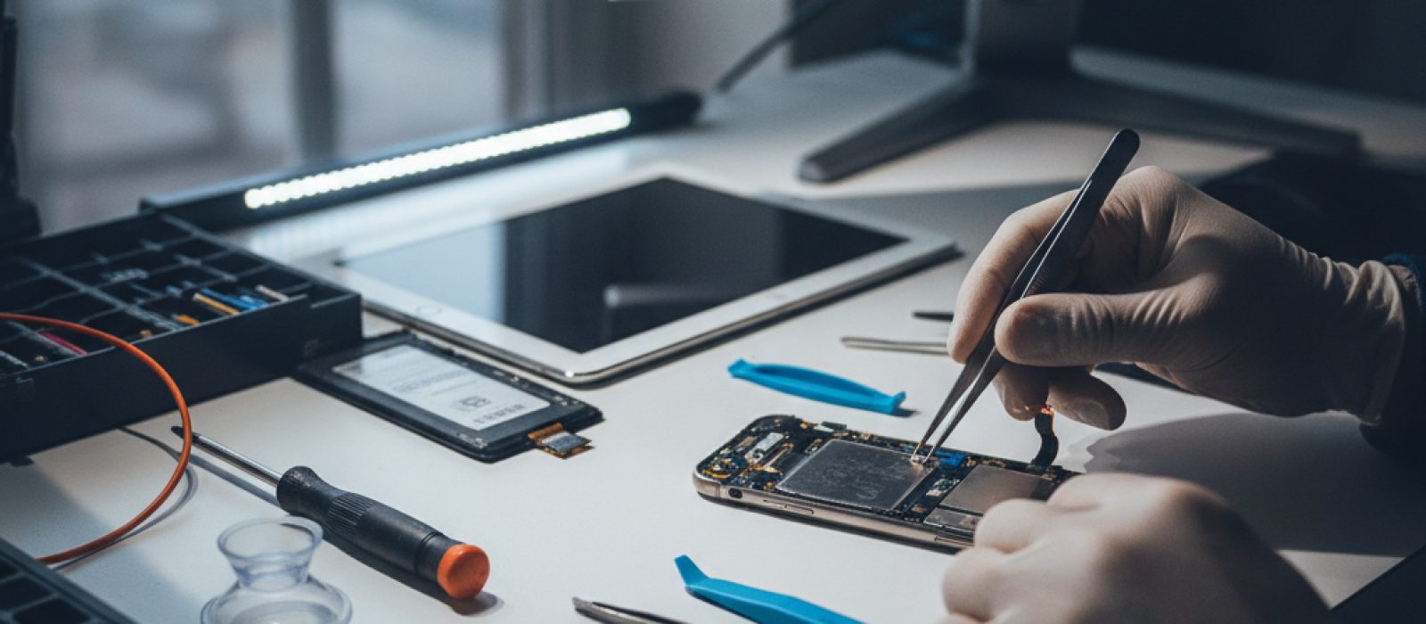 iPhone ekranında 'iPhone Kullanılamıyor' hatası ve bir bilgisayara bağlı bir iPhone