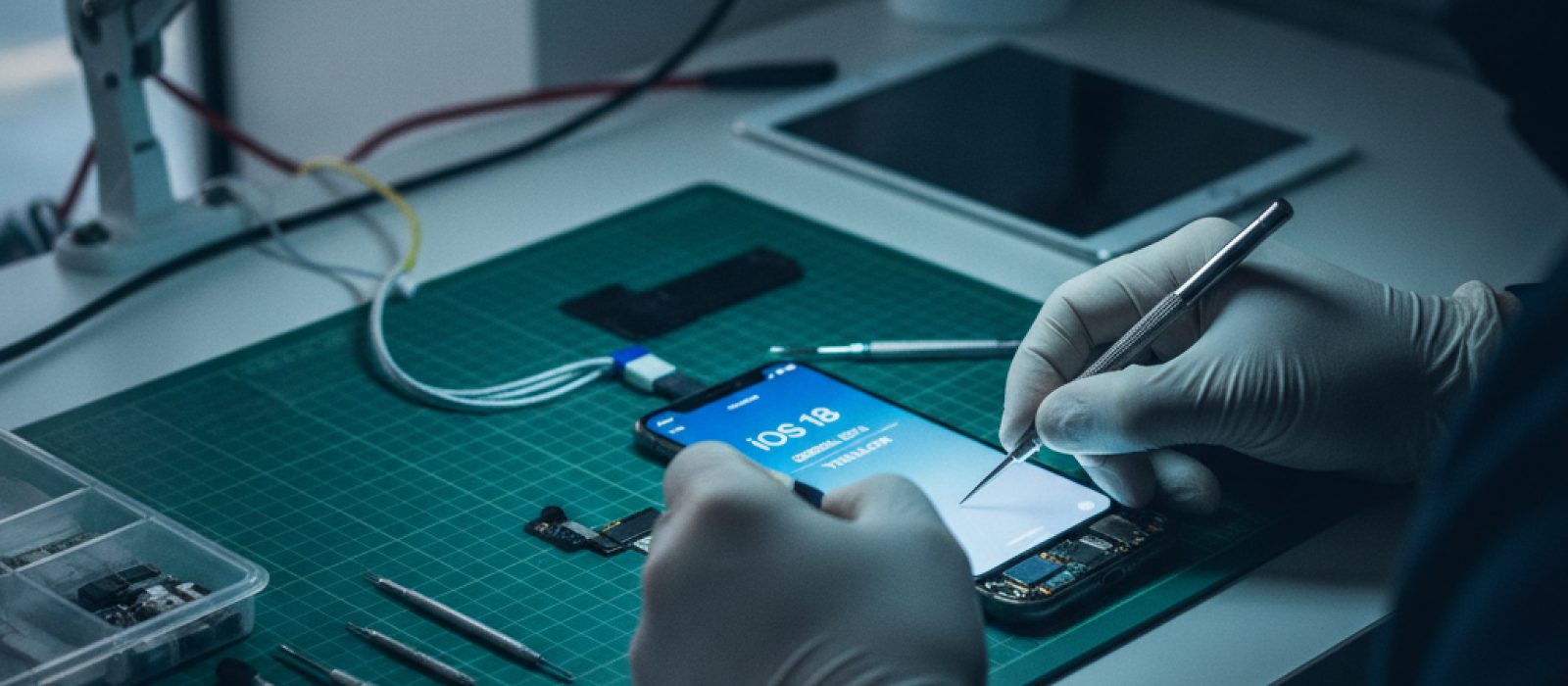 iOS 18 genel beta sürümünü çalıştıran bir iPhone'un ana ekranı, yeni özelleştirme seçeneklerini gösteriyor.