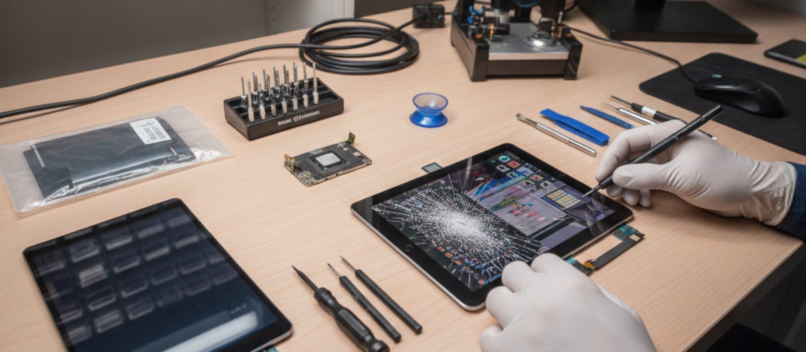 OLED ekranlı, ince çerçeveli, yeni nesil bir iPad mini konsepti görseli