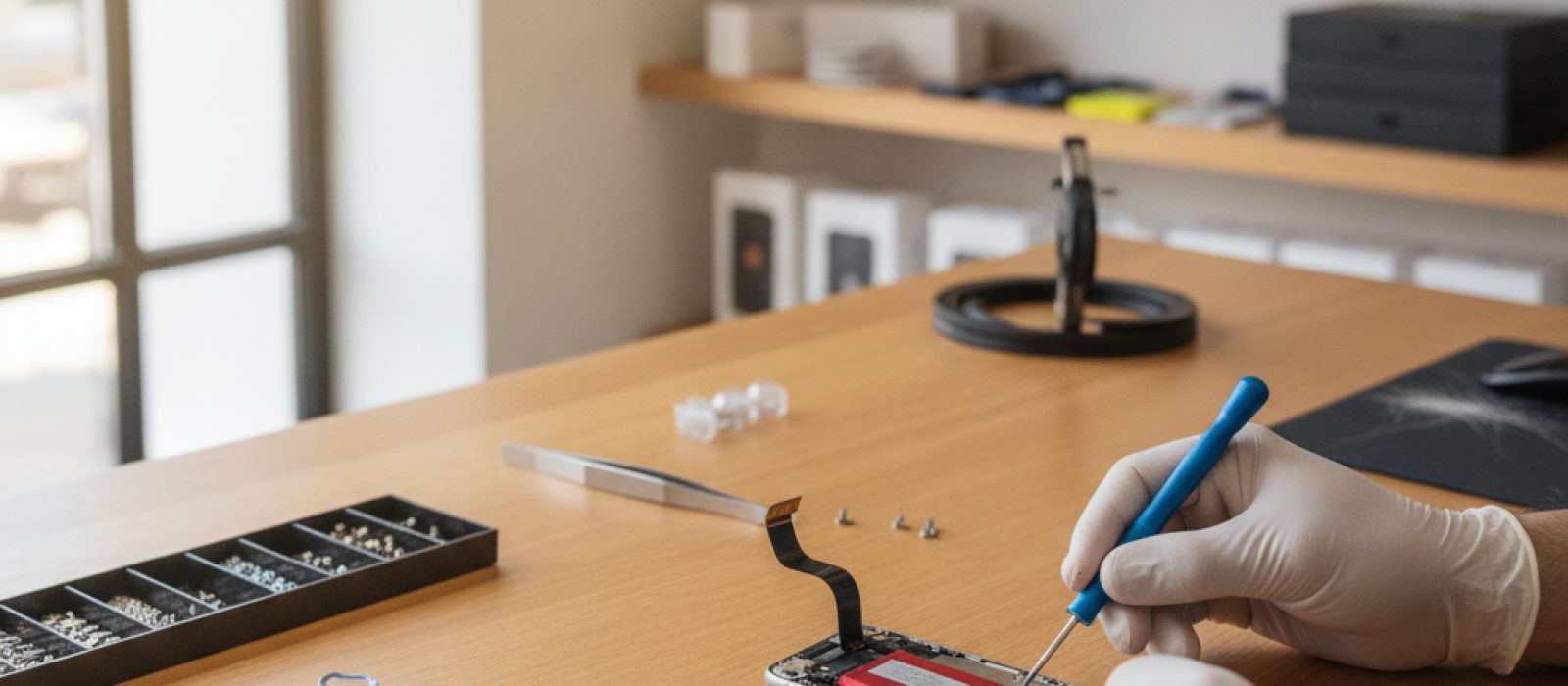 Apple Creator Studio logosu ve çeşitli Apple cihazları önünde içerik üreten kişiler