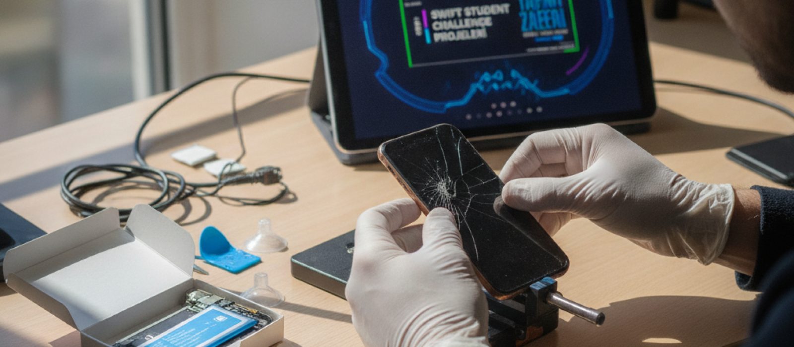 Swift Student Challenge kazananlarının yapay zeka projelerini gösteren bir görsel